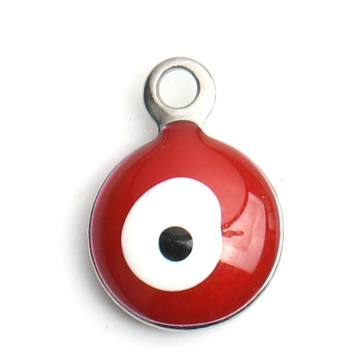 Charms Oeil rouge - Argent