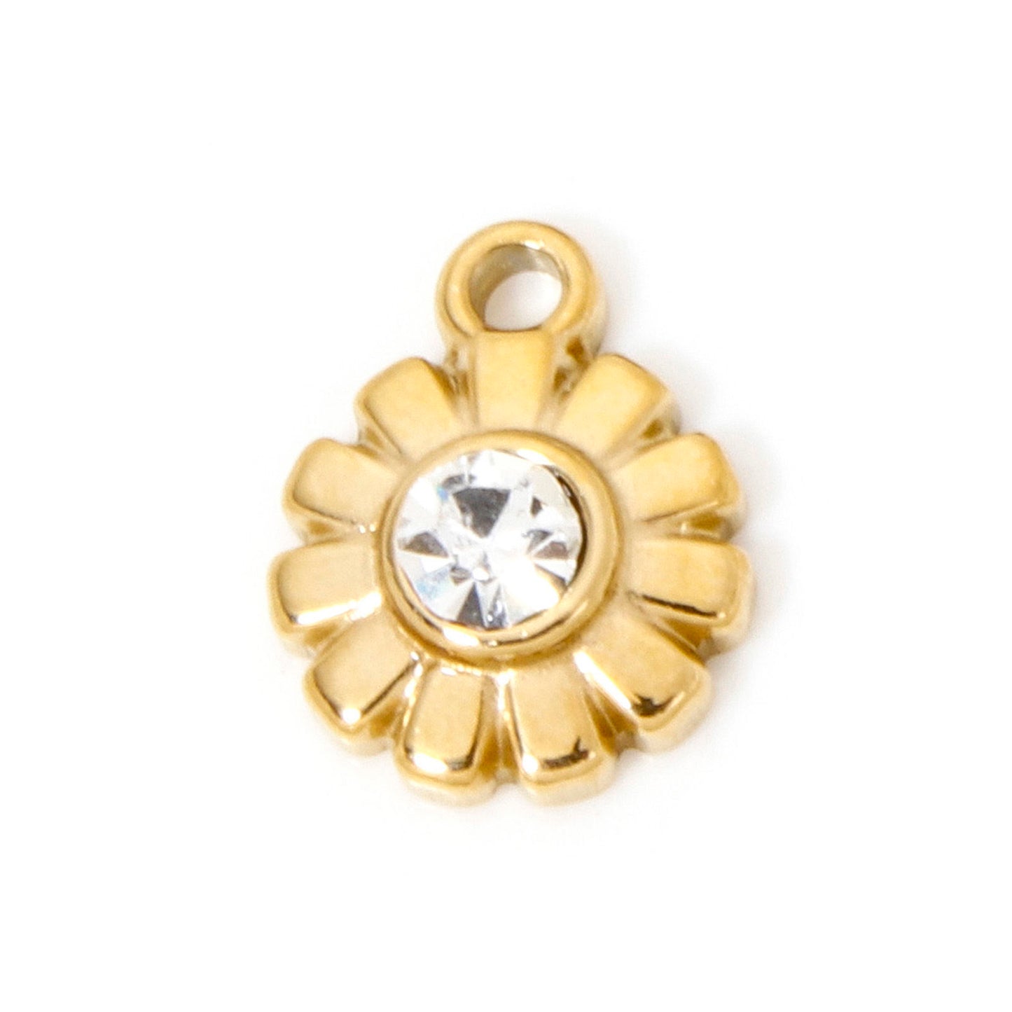 Charms Soleil Fleur - Strass blanc