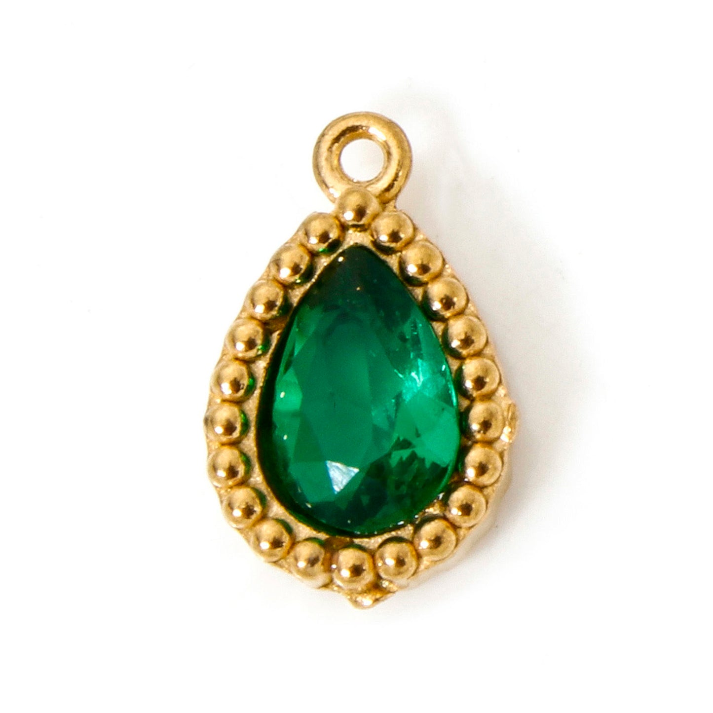 Charms Strass Goutte Vert
