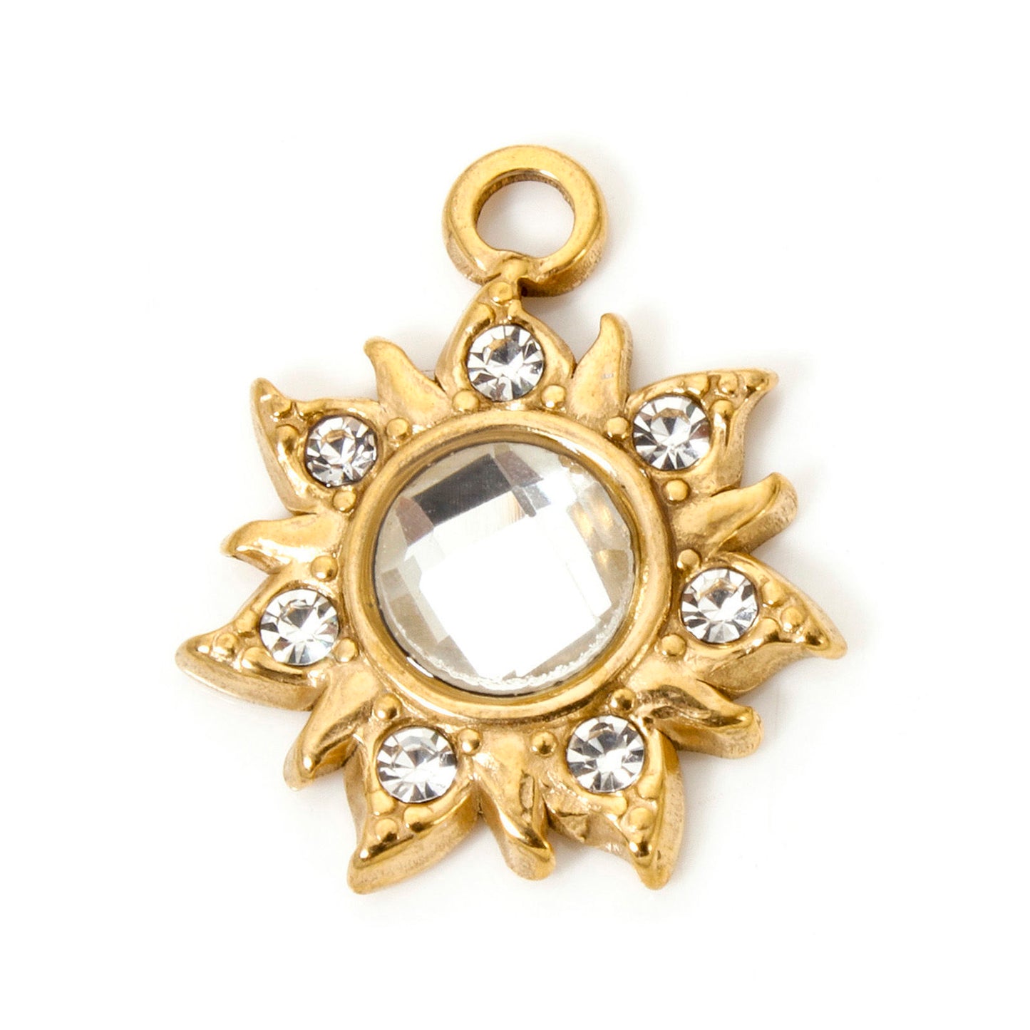 Charms Soleil Strass Blanc