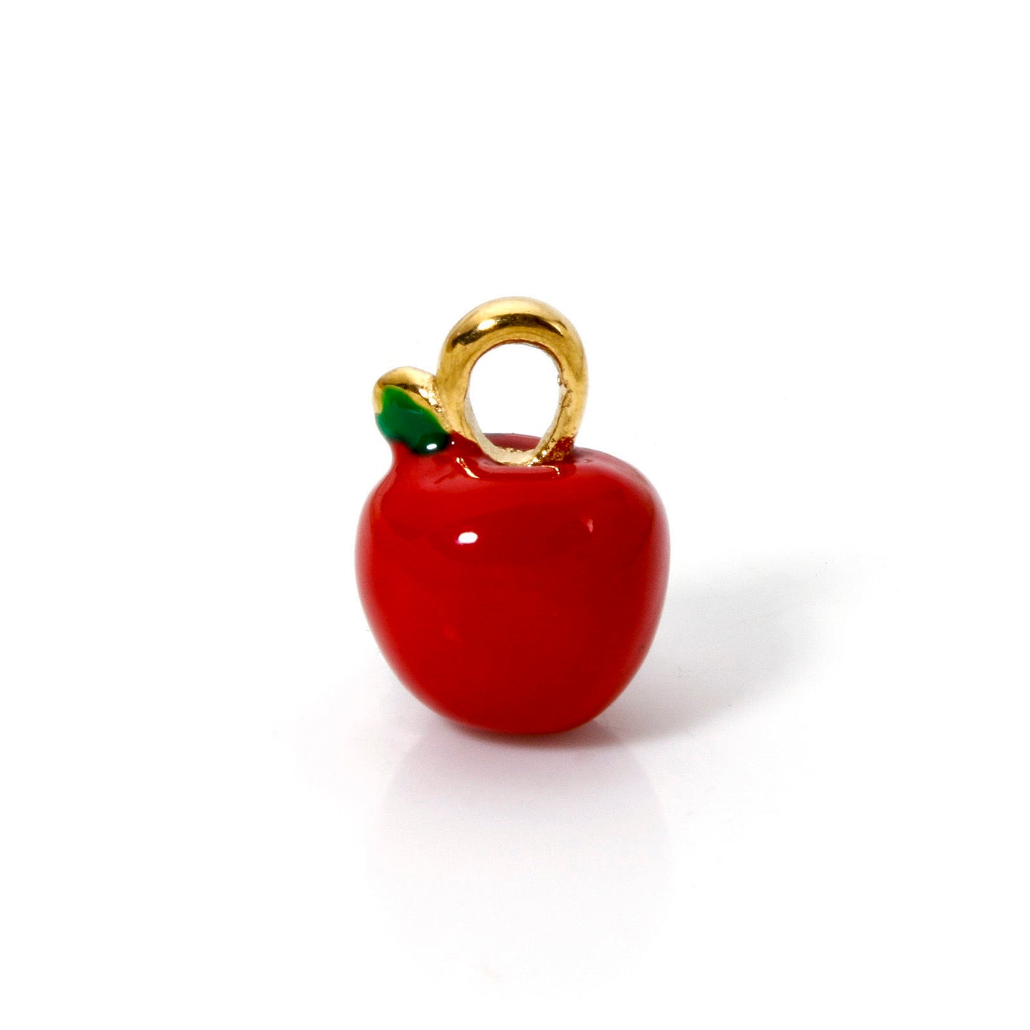 Charms Pomme émail rouge & vert
