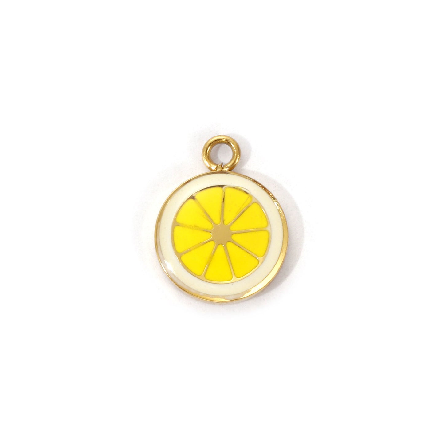 Charms Rondelle Citron - Email Jaune