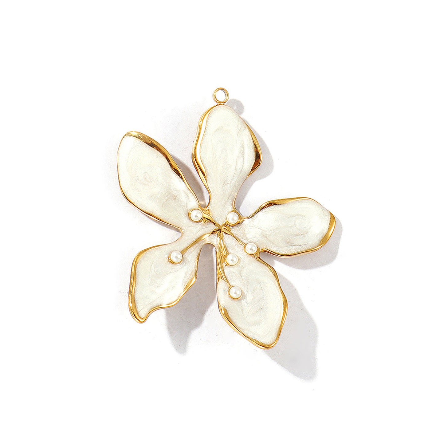 Charms Fleur Exotique - Email Blanc