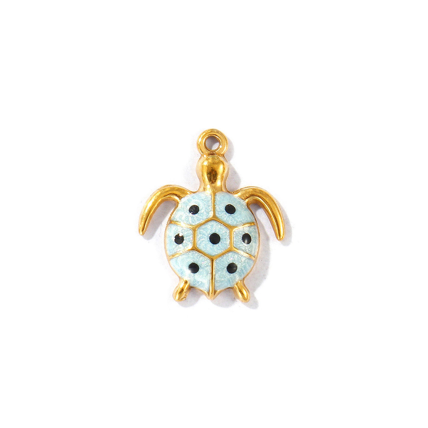 Charms Tortue - Email bleu