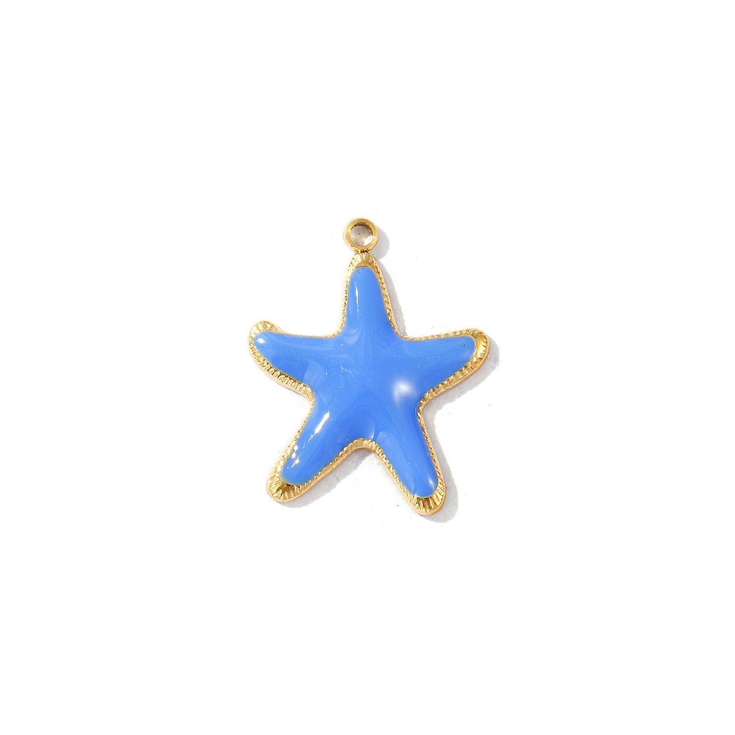 Charms Etoile de mer - Email bleu