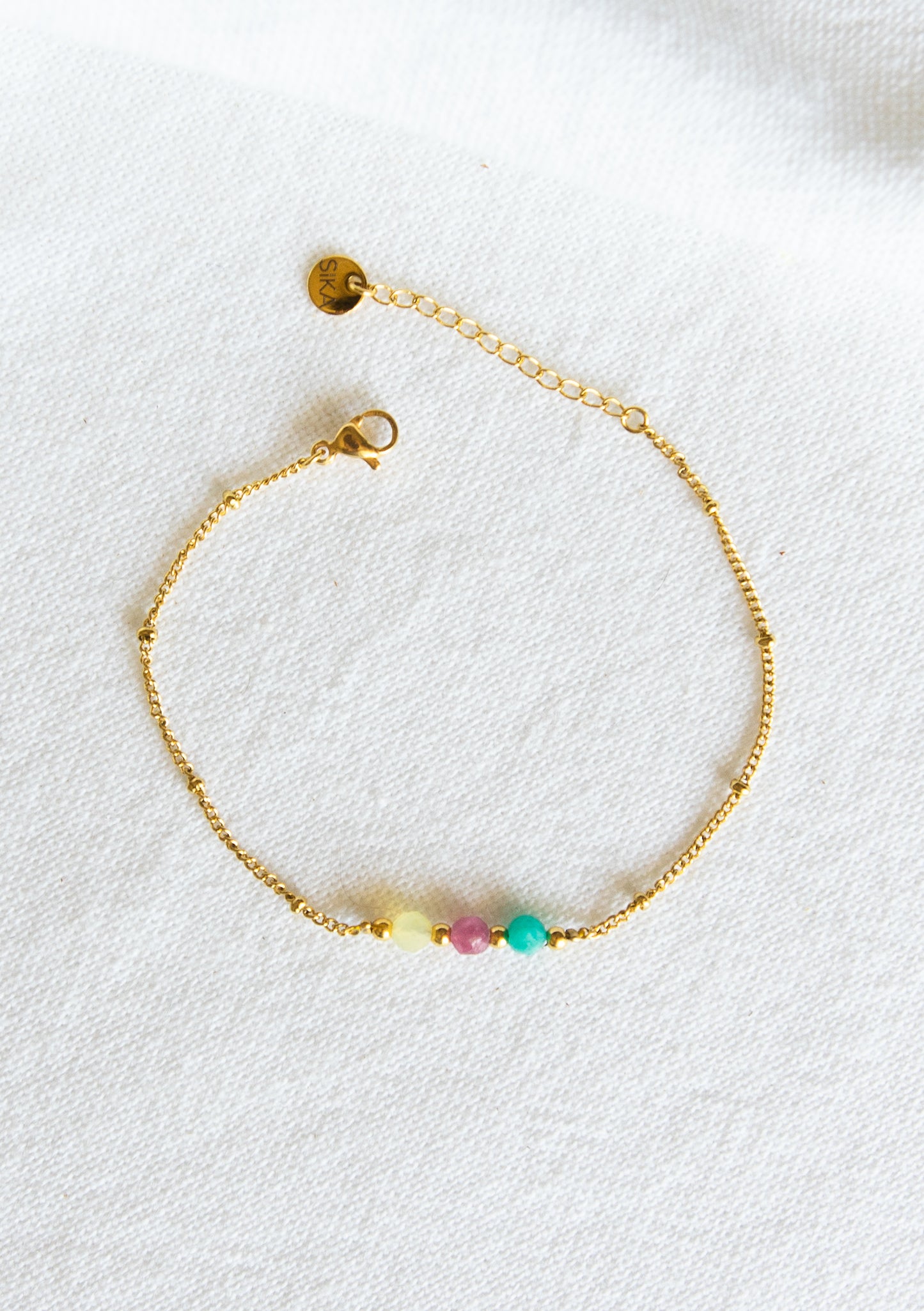 Bracelet Elsa - Multi-pierres couleurs pastel