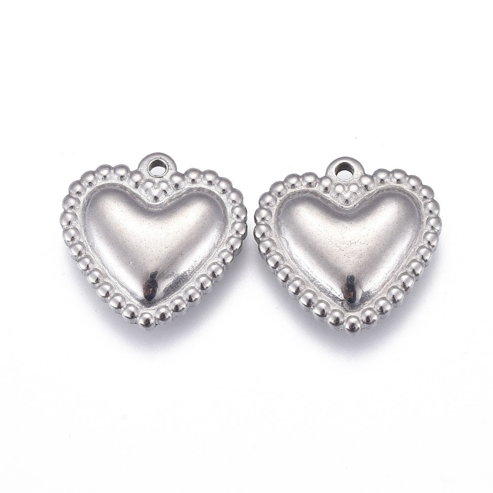 Charms Coeur billes - Argent