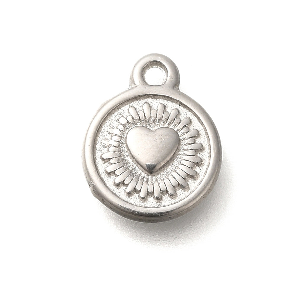 Charms Médaille Coeur - Argent
