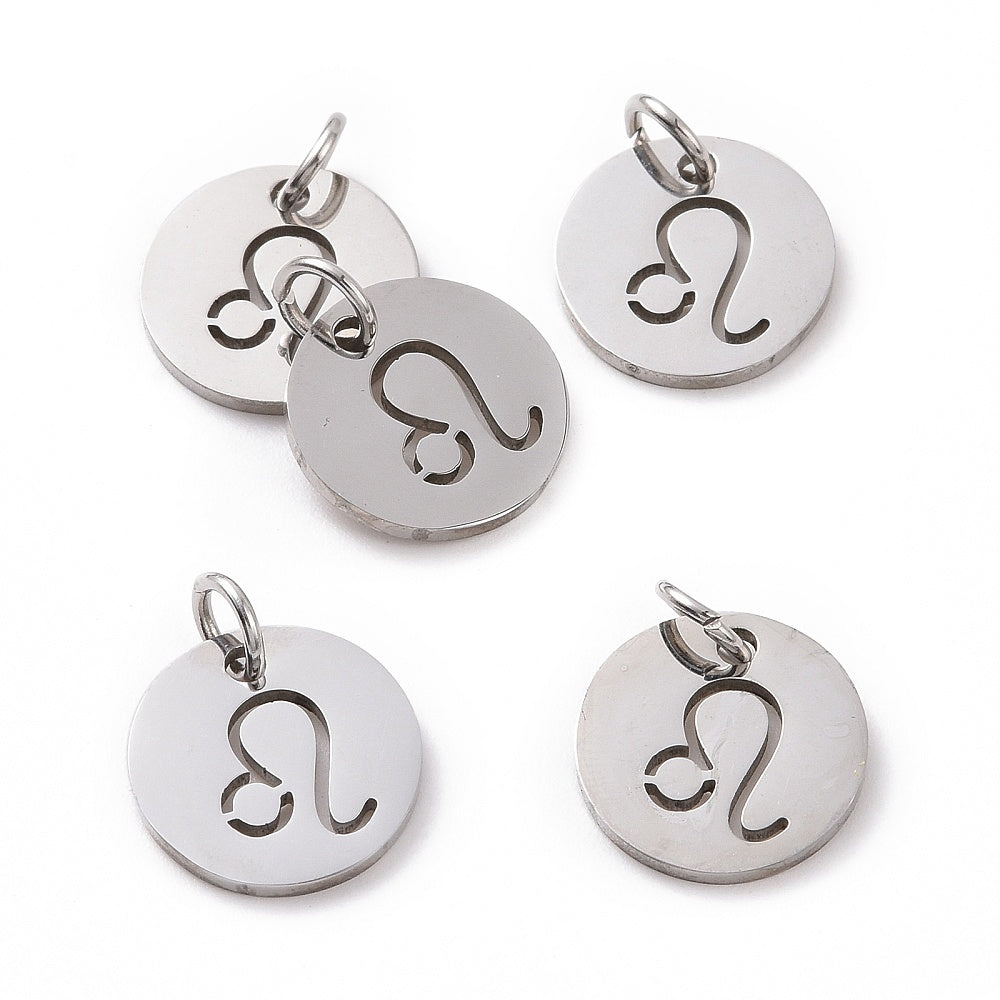 Charms médaille Lion Astro - Argent