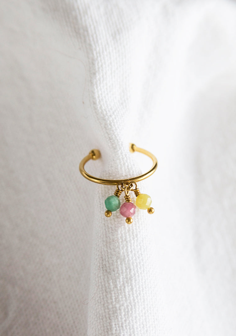 Bague Perla - Multi-pierres couleurs pastel