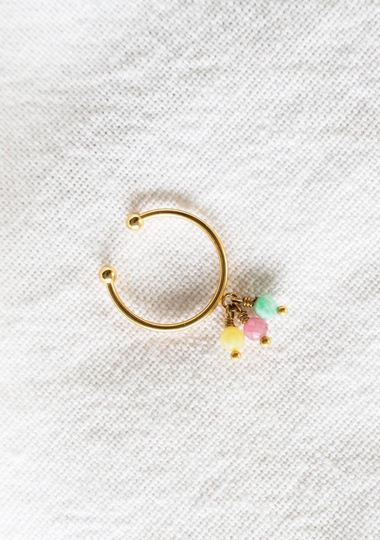 Bague Perla - Multi-pierres couleurs pastel