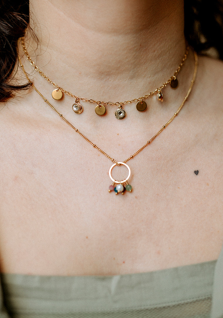 Collier Perla - Multi-pierres pastel