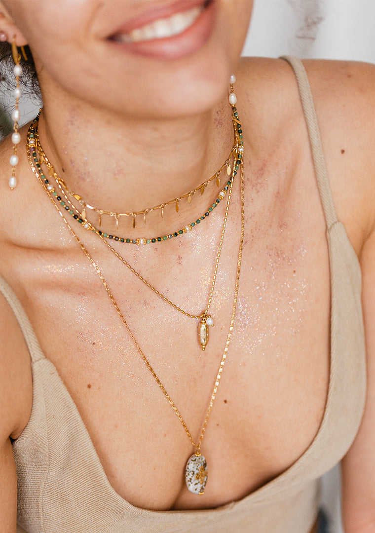 Collier Thiziri - Anyolites & Perles d’eau douce