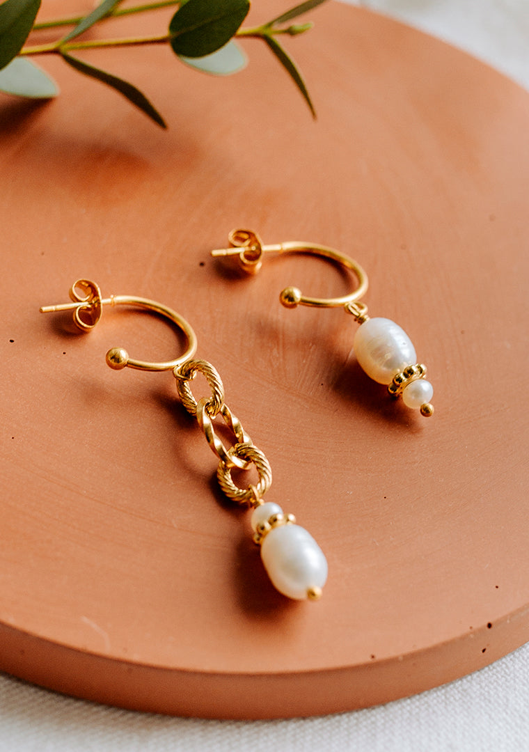 Mini créoles Théa - Perles d’eau douce