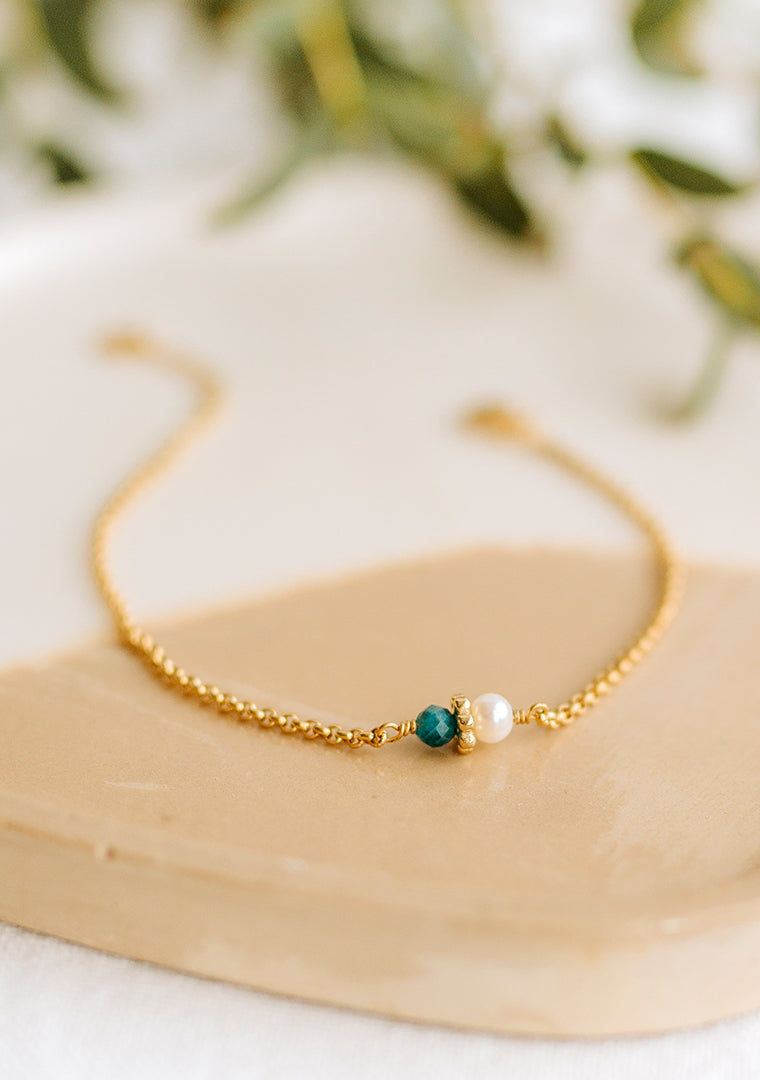 Bracelet Tisha - Apatite & Perle d’eau douce