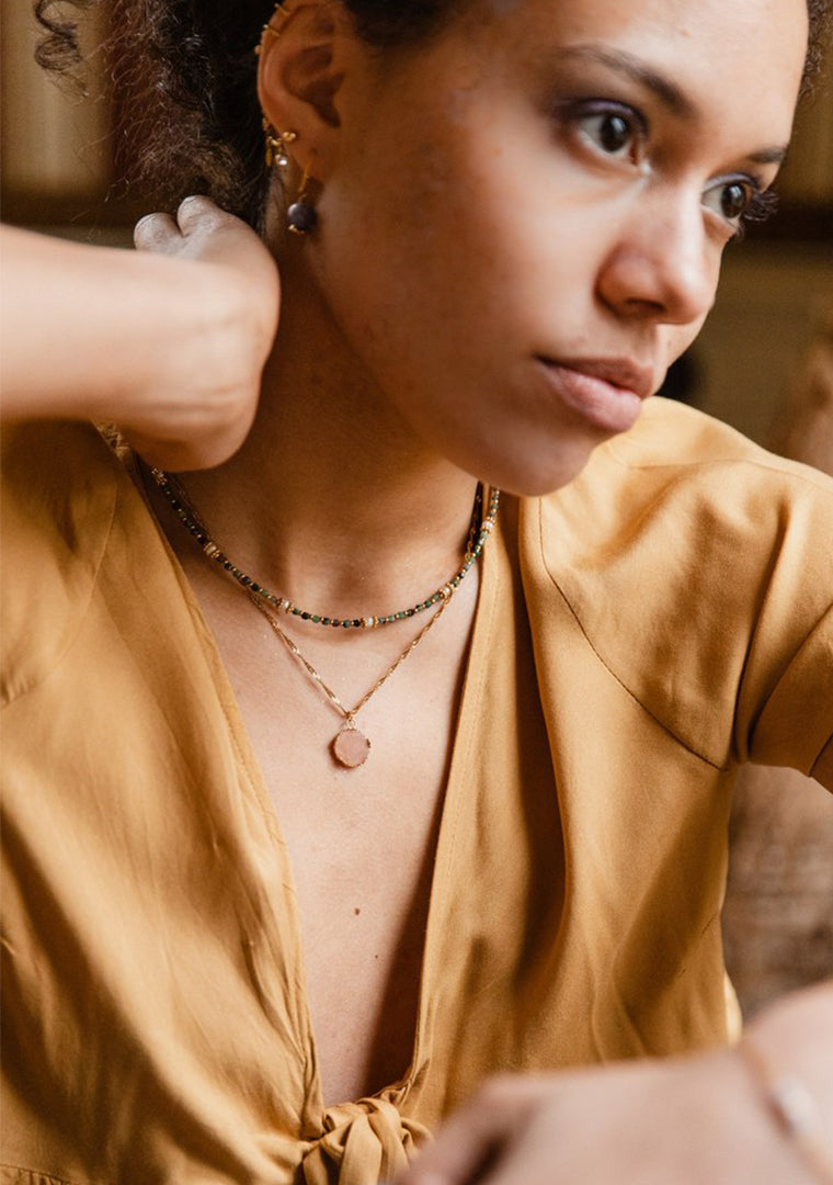 Collier Thiziri - Anyolites & Perles d’eau douce