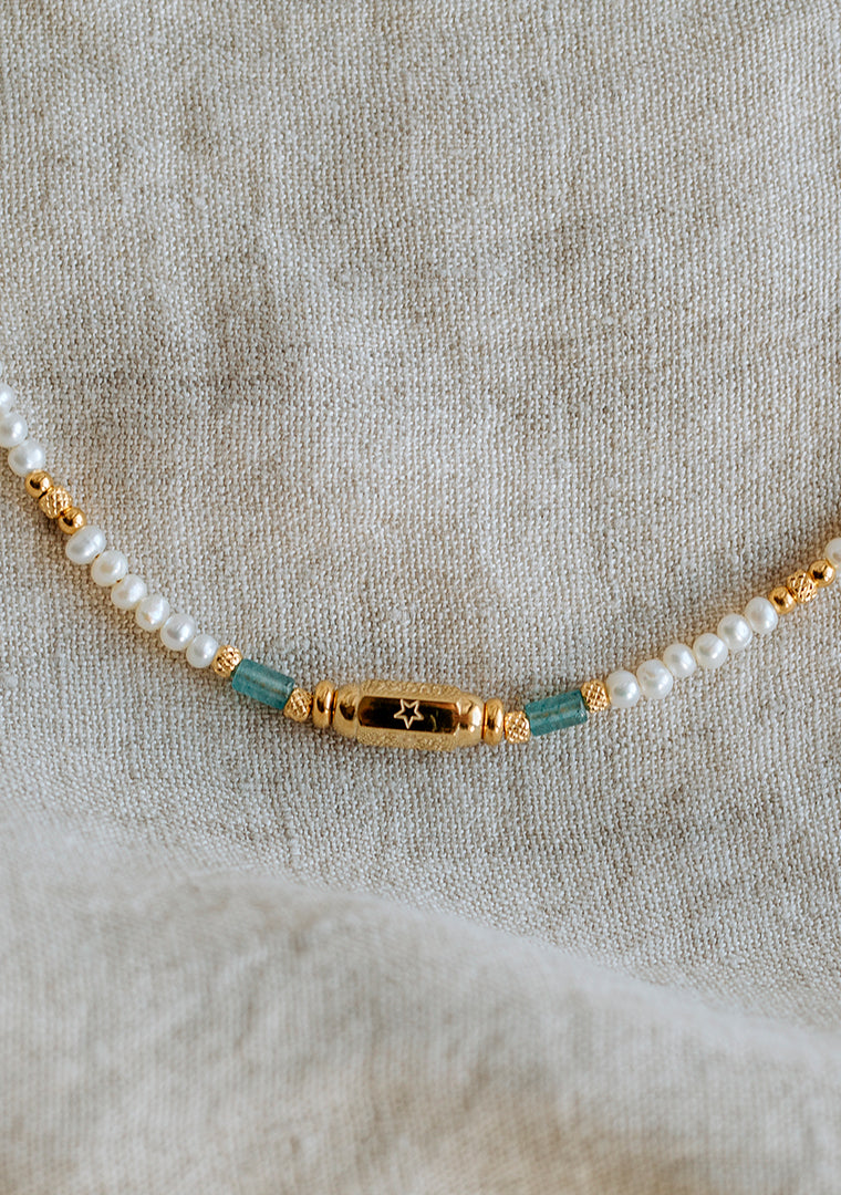 Collier Léana - Perles d’eau douce & Apatite