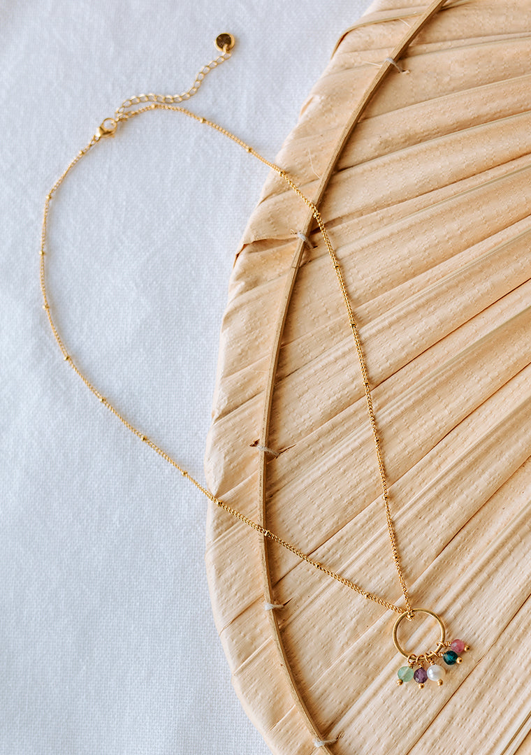 Collier Perla - Multi-pierres pastel