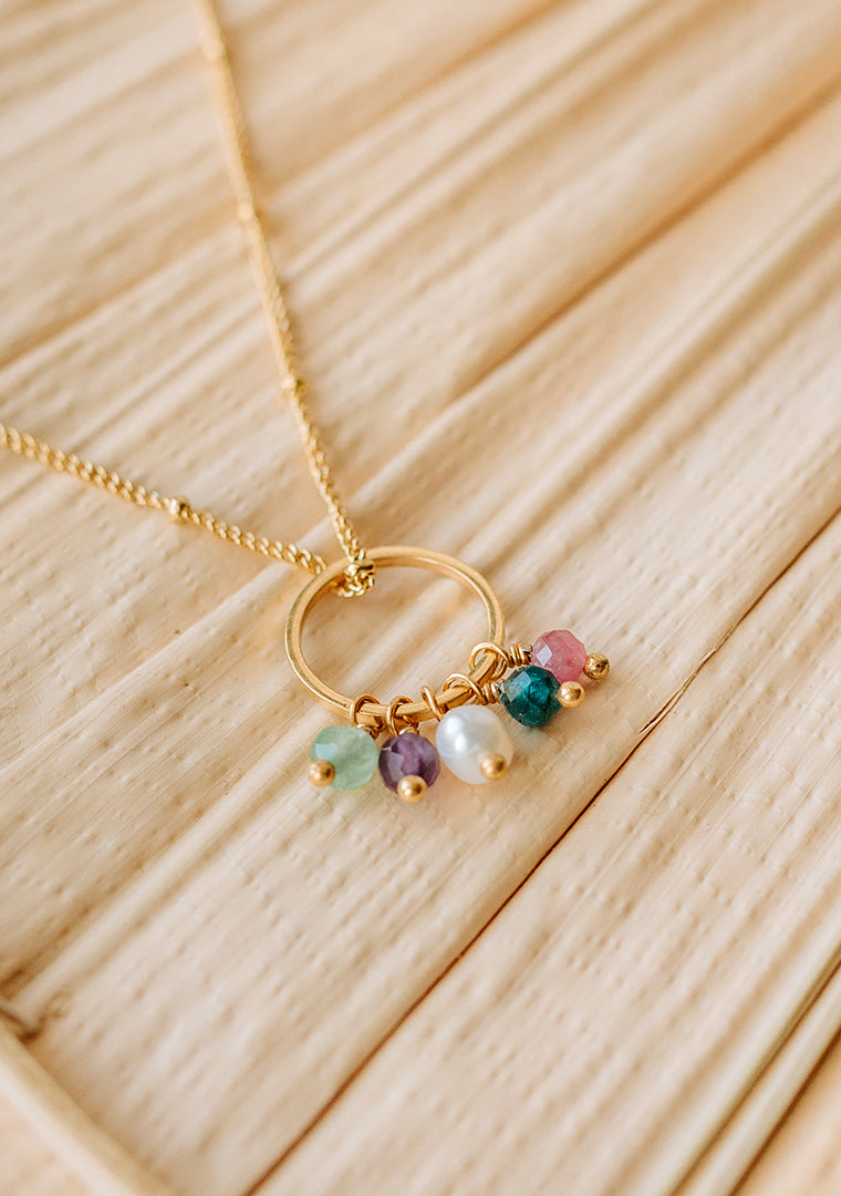 Collier Perla - Multi-pierres pastel