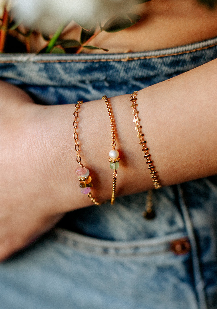 Bracelet Tisha - Aventurine & Perle d’eau douce