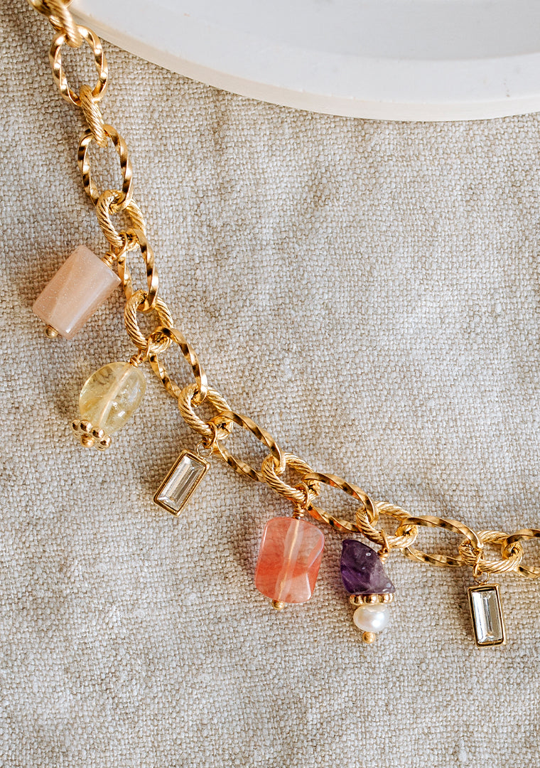 Collier Éléa - Multi-pierres pastel