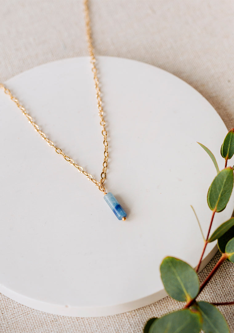 Collier Isa - Lépidolite bleue