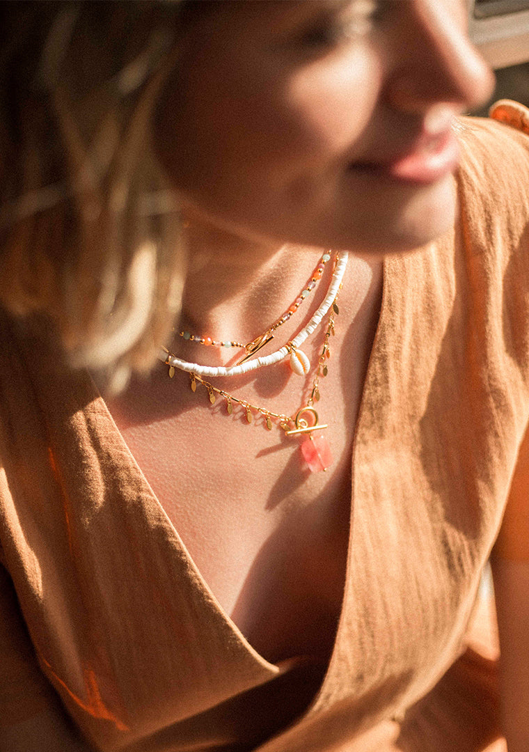 Collier Indira - Multi-pierres couleurs pastel