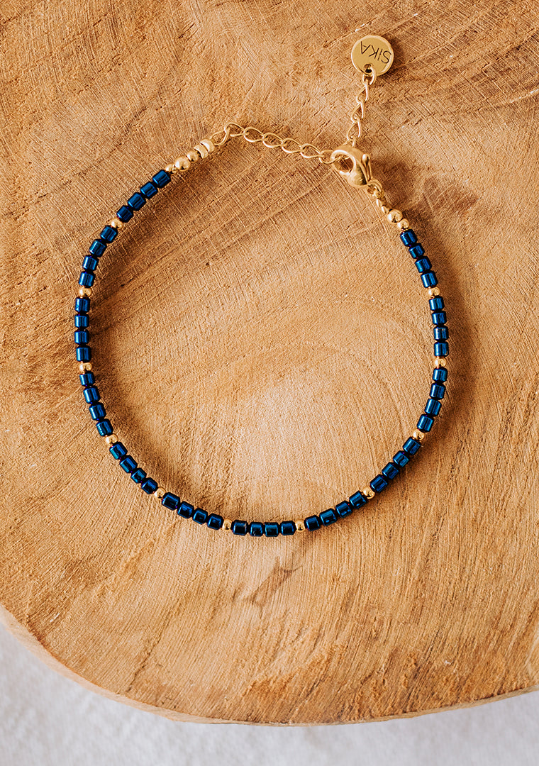 Bracelet Alya - Hématites bleues