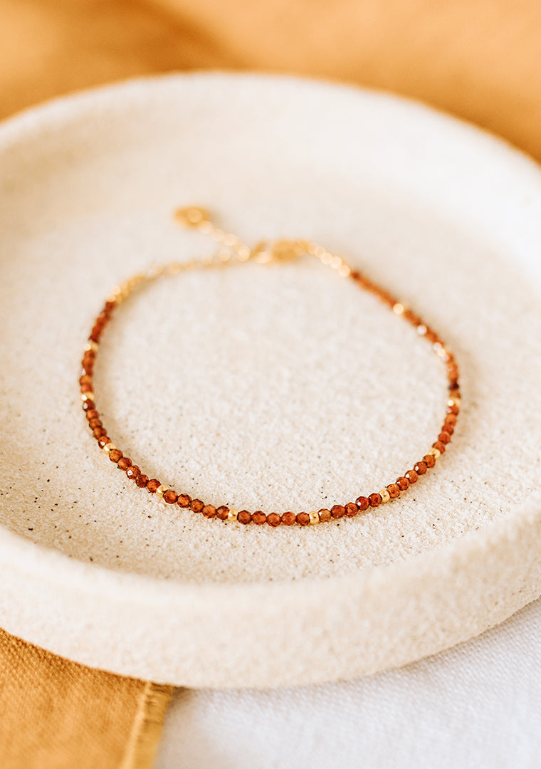 Bracelet Alya - Grenat Ocre