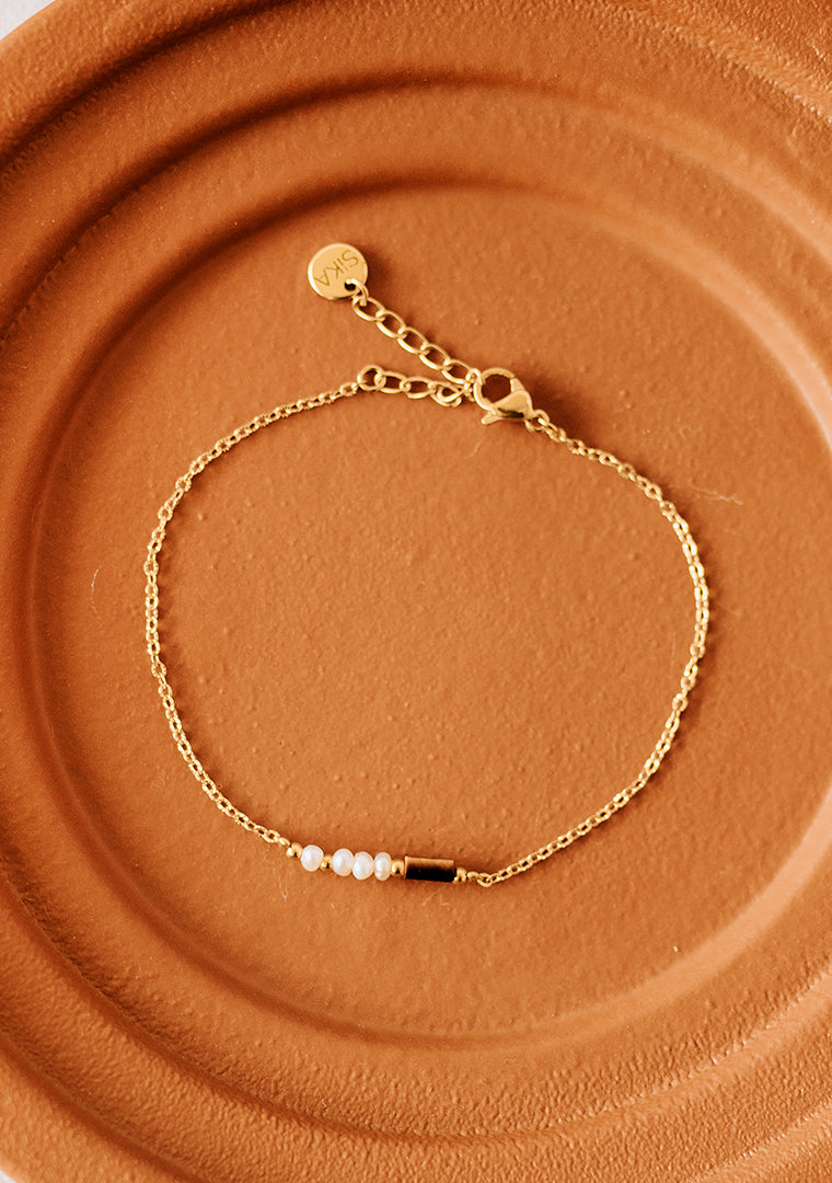 Bracelet Baya - Perles d'eau douce & Oeil de Tigre