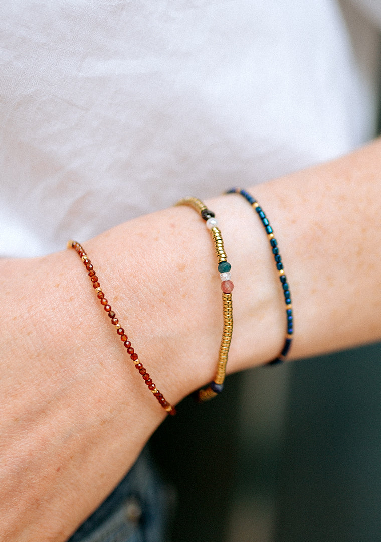 Bracelet Alya - Grenat Ocre
