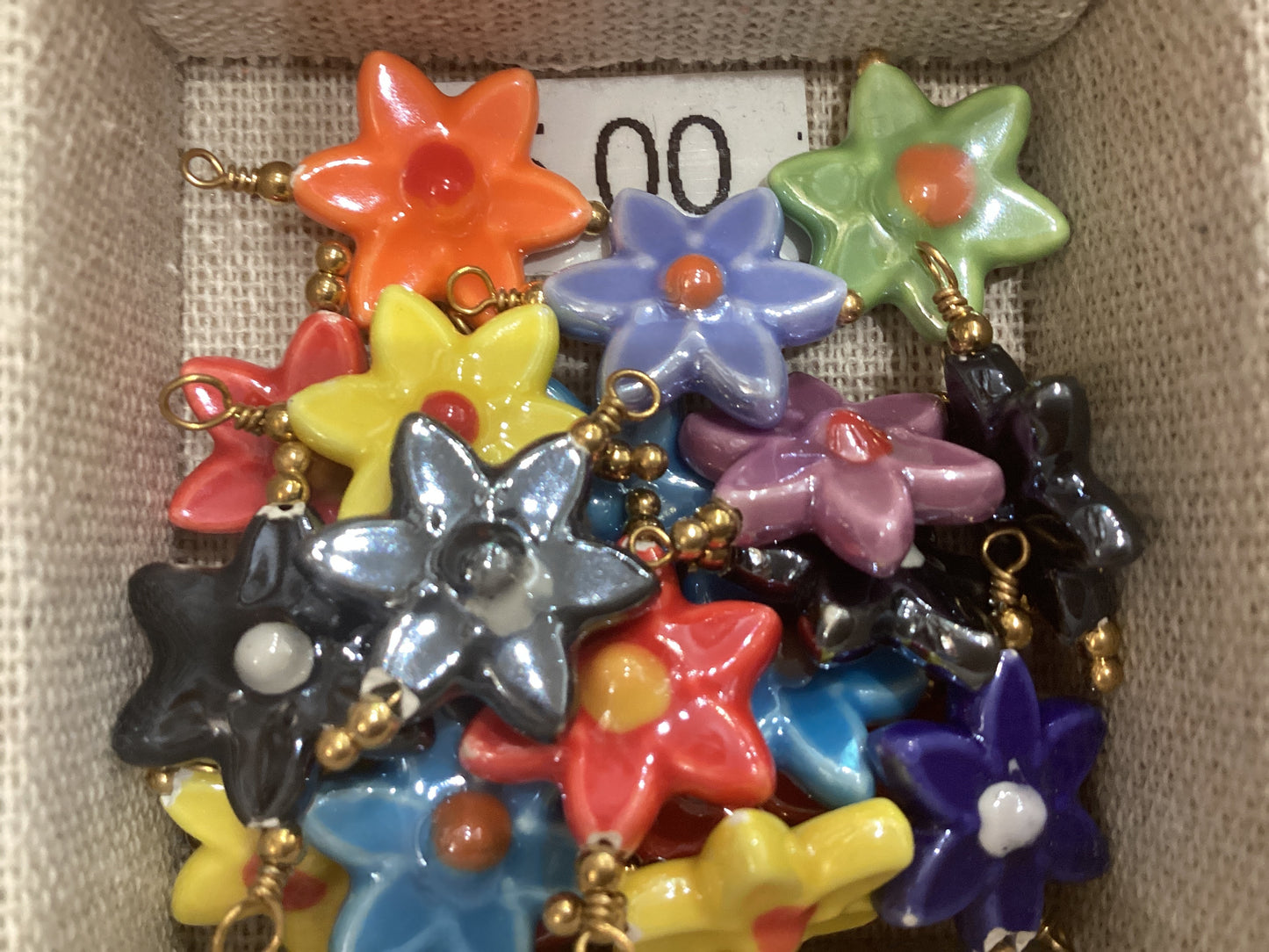 charms fleur étoile multipierres