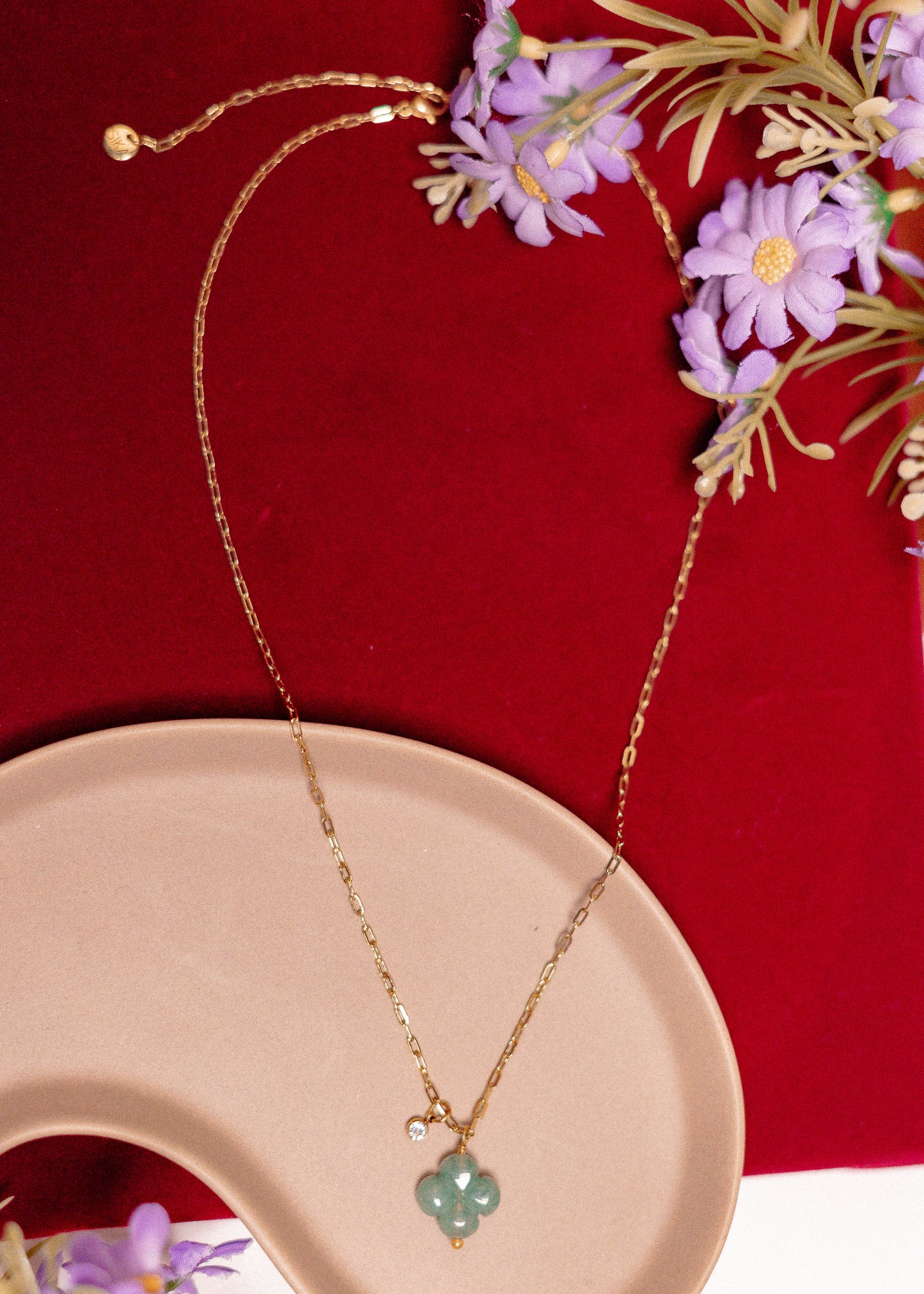Collier & bracelet triple rangs Clover - Aventurine