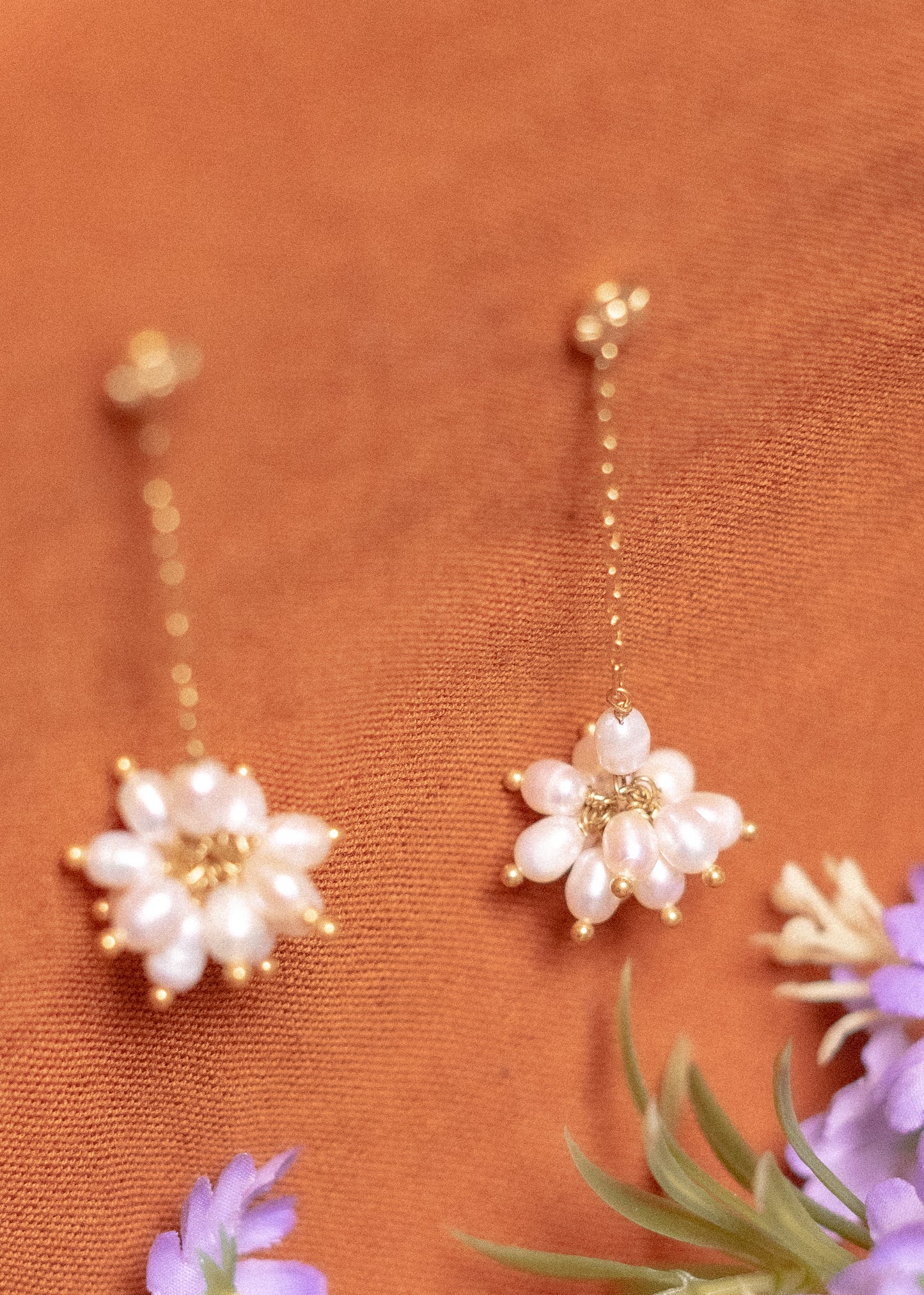Boucles Camélia - Perles d'eau douce