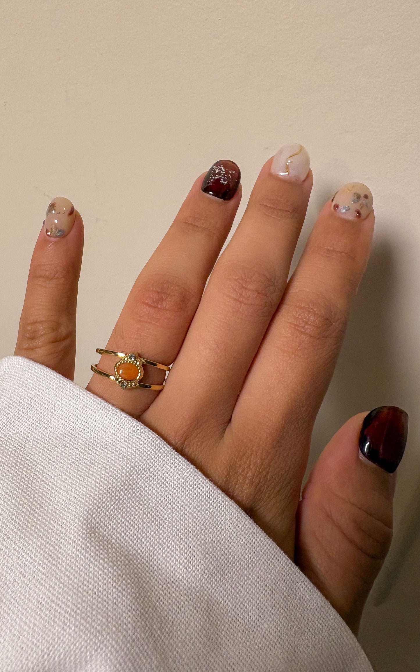 Bague Tahlia - Aventurine Orange