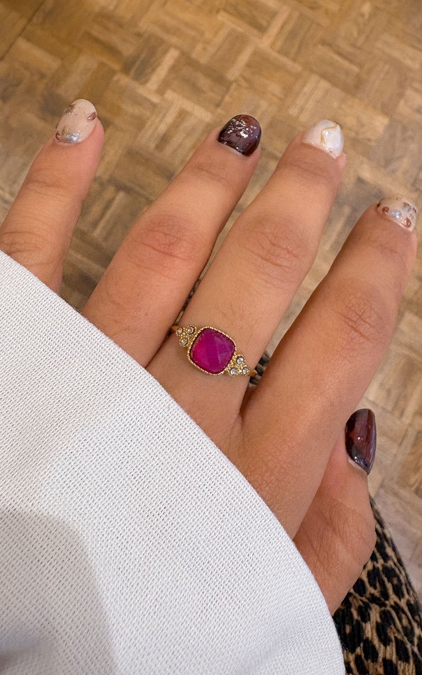 Bague Selena - Jade teintée