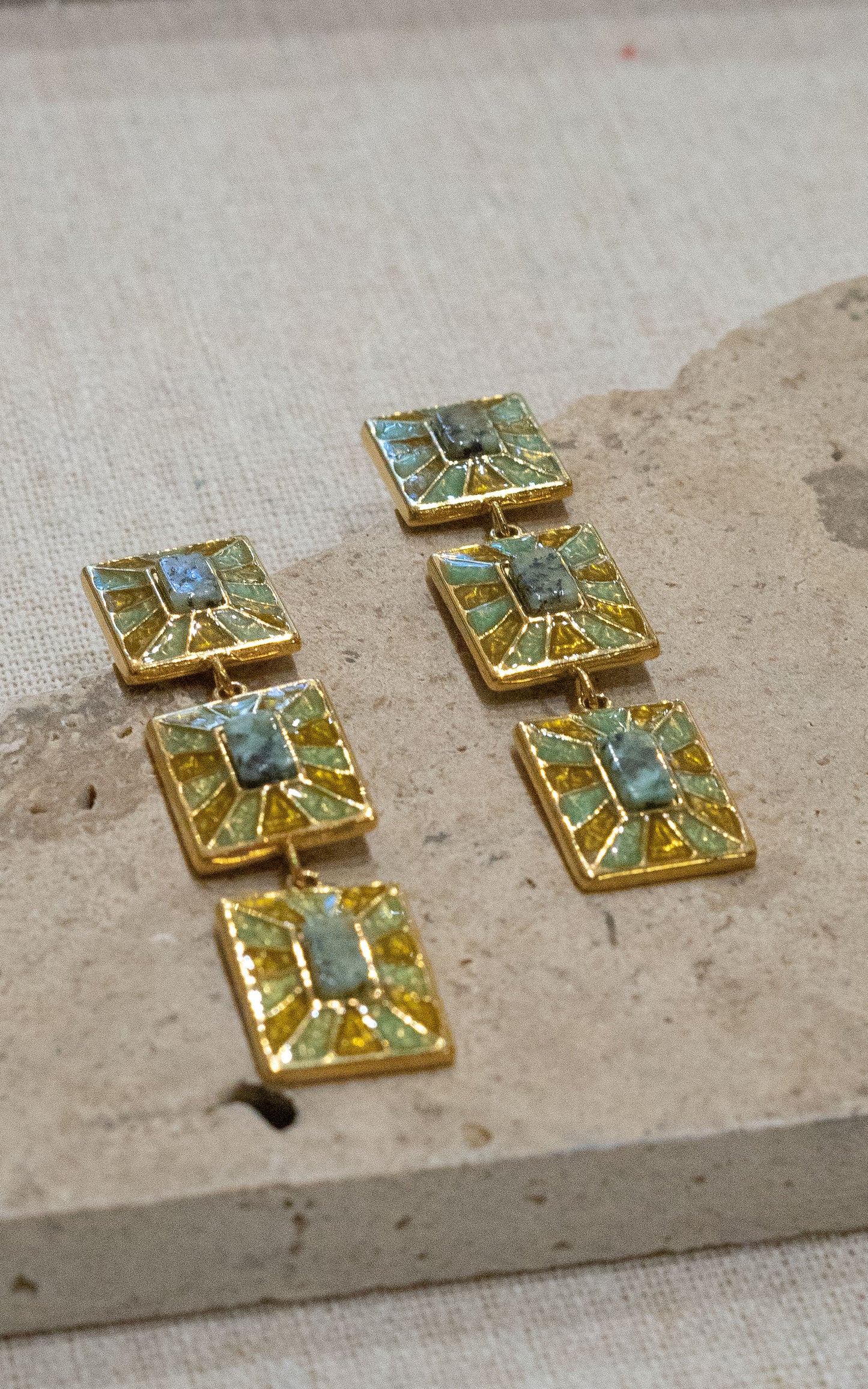 Boucles Tissaïa - Turquoise africaine