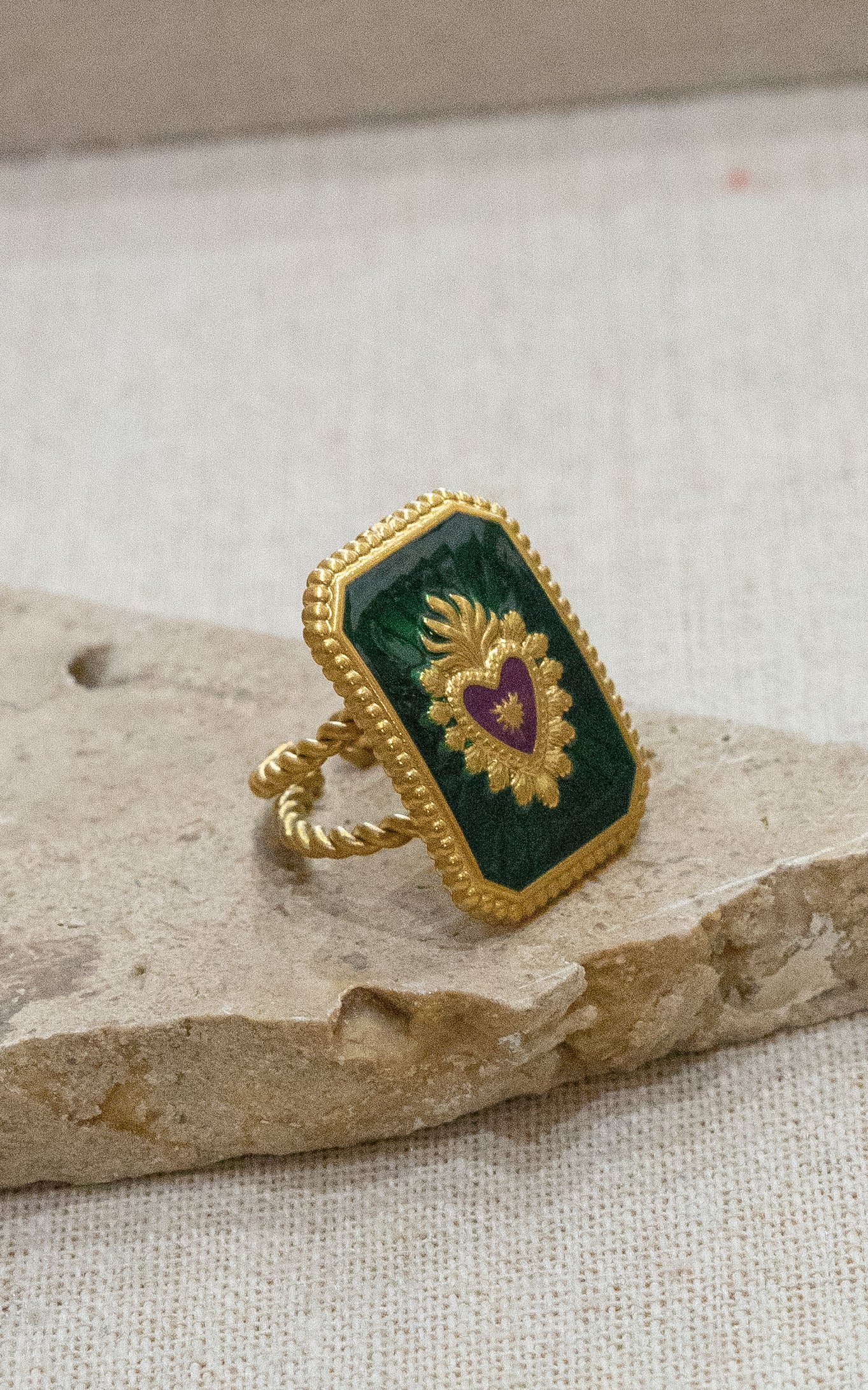 Bague Corazon - Vert