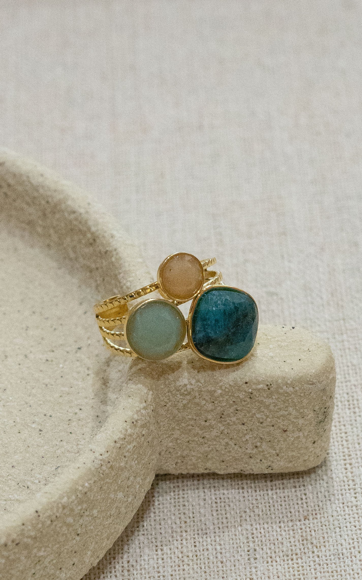 Bague Idriss - Apatite & Aventurine