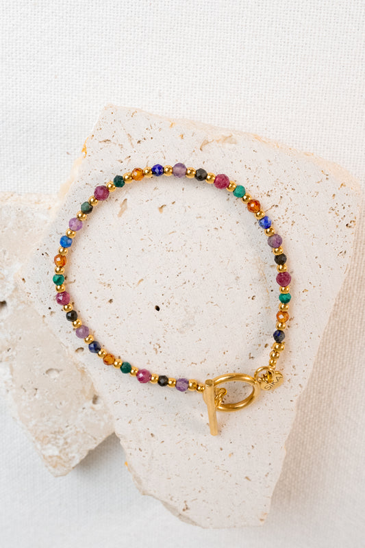 Bracelet Indira - Multi-pierres vives