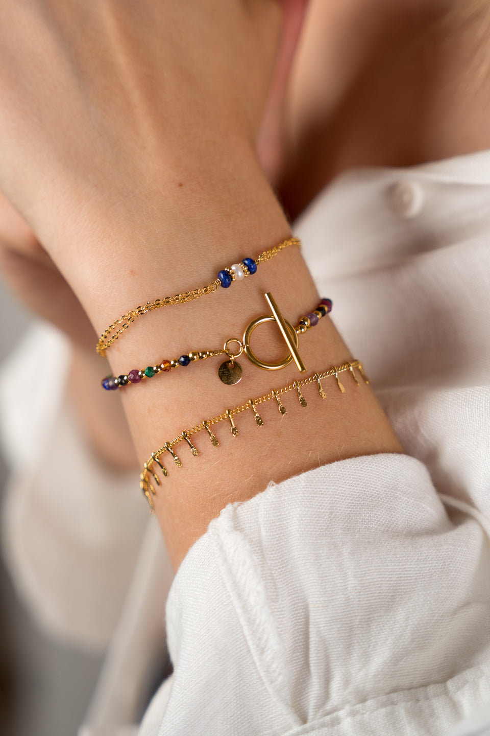 Bracelet Indira - Multi-pierres vives