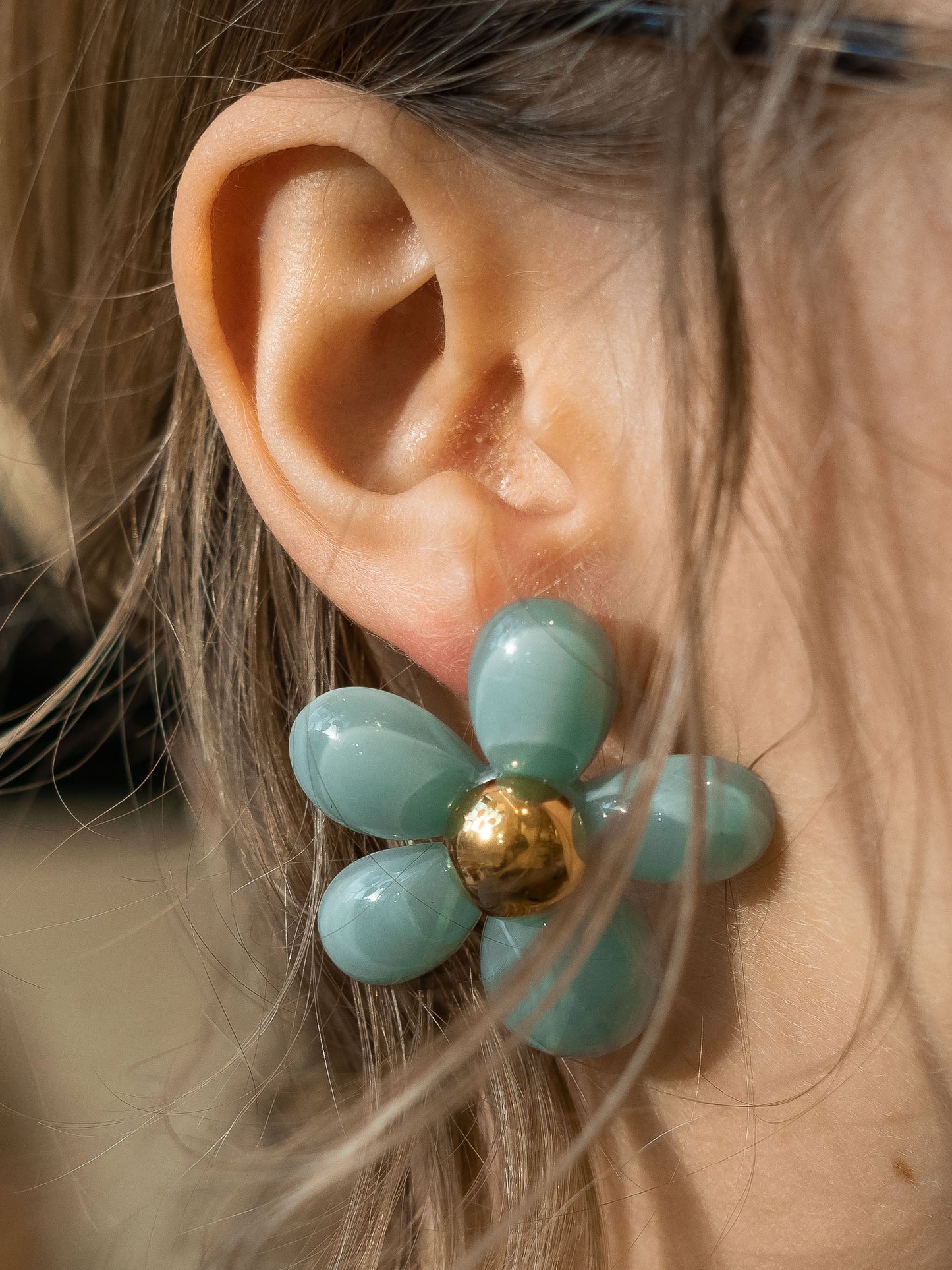 Boucles Poppy - Bleu