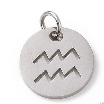 Charms médaille Lion Verseau - Argent