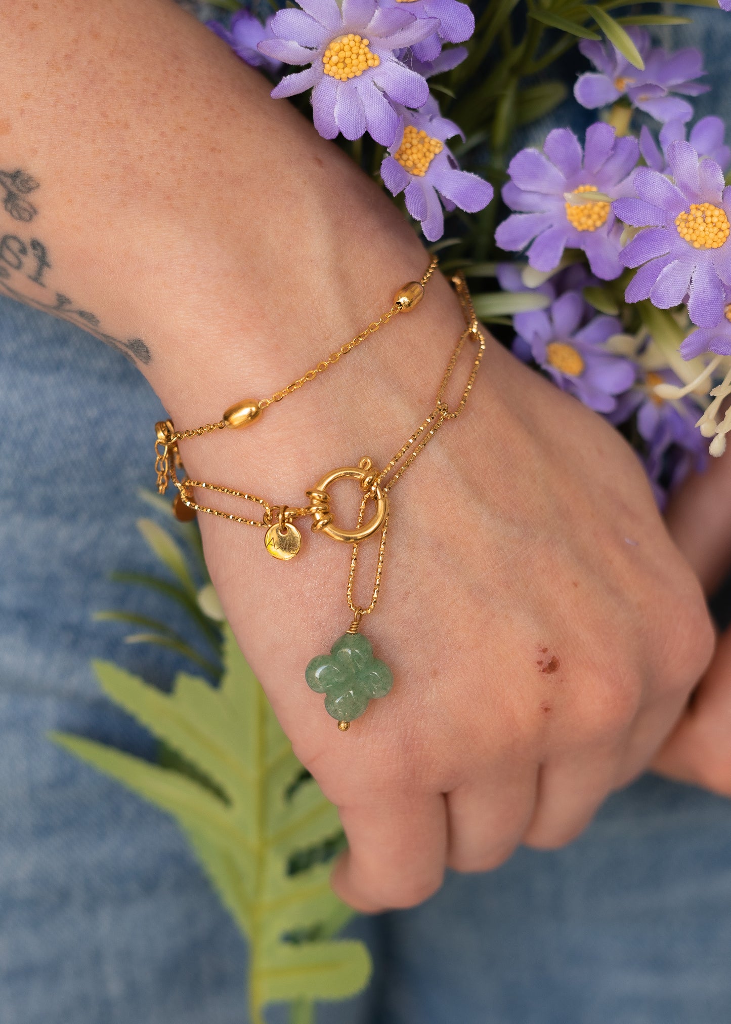 Bracelet Clover - Aventurine