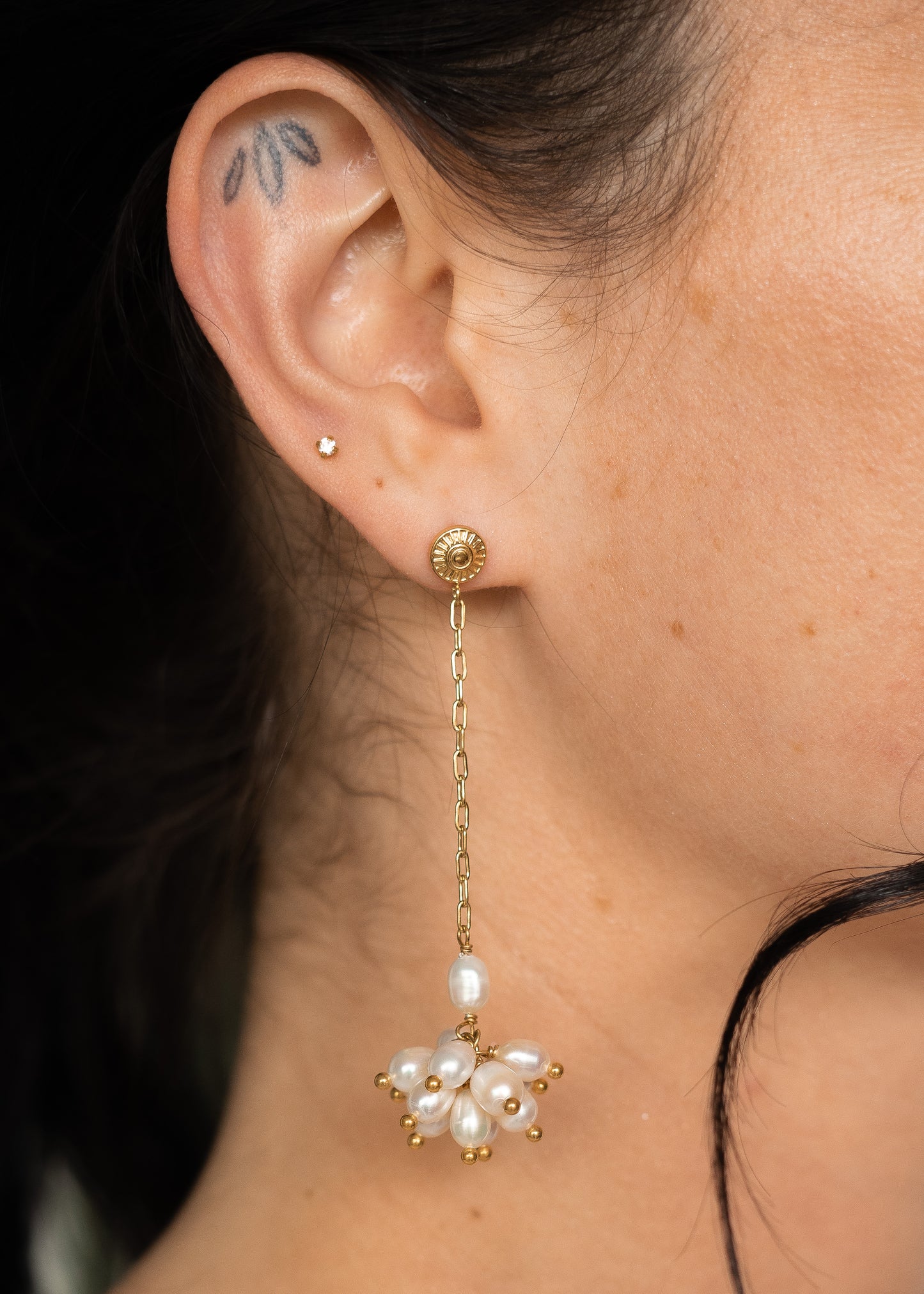 Boucles Camélia - Perles d'eau douce