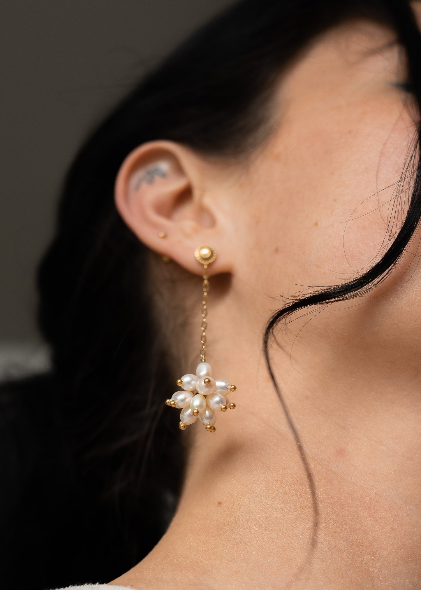 Boucles Camélia - Perles d'eau douce