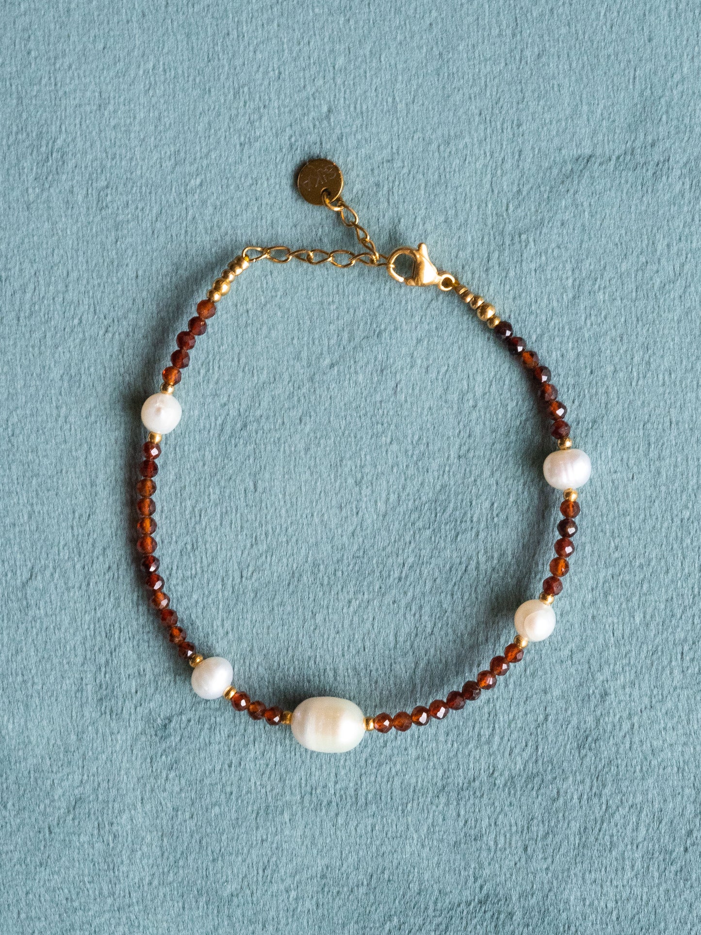 Bracelet Cassian - Grenat ocre