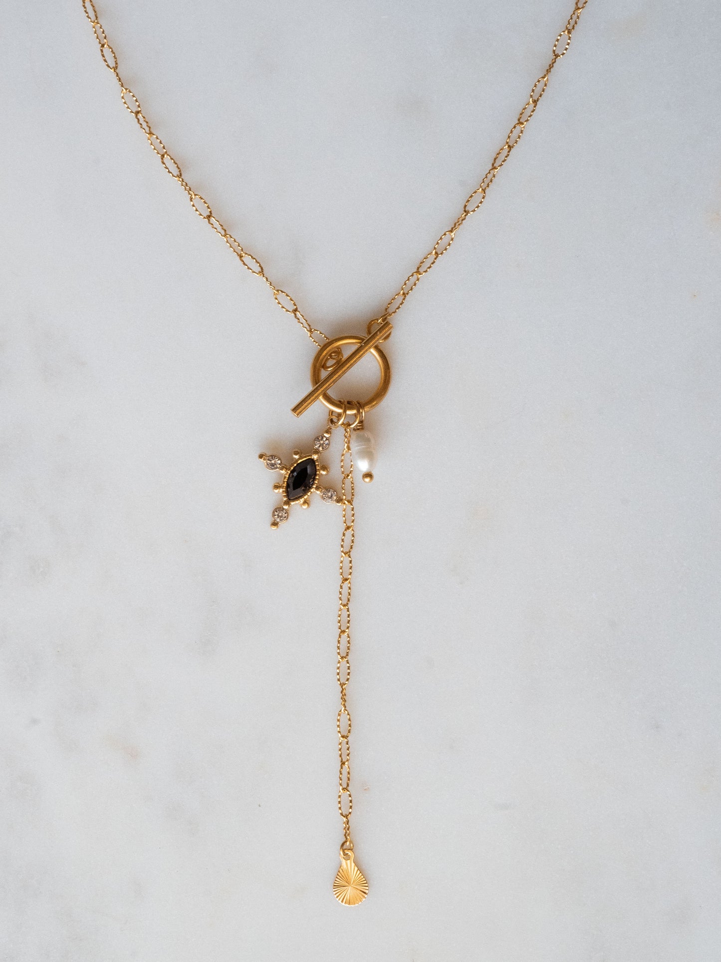 Collier Mahaut - Obsidienne