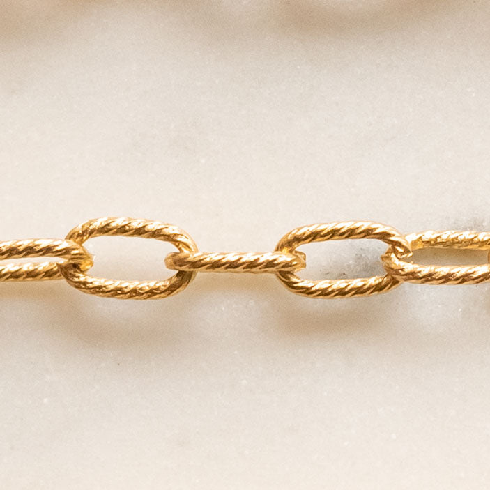 Collier maillons ovales & striés