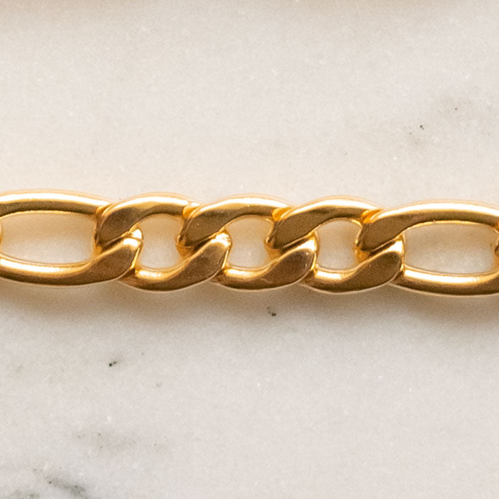 Collier maillons gourmettes asymétriques